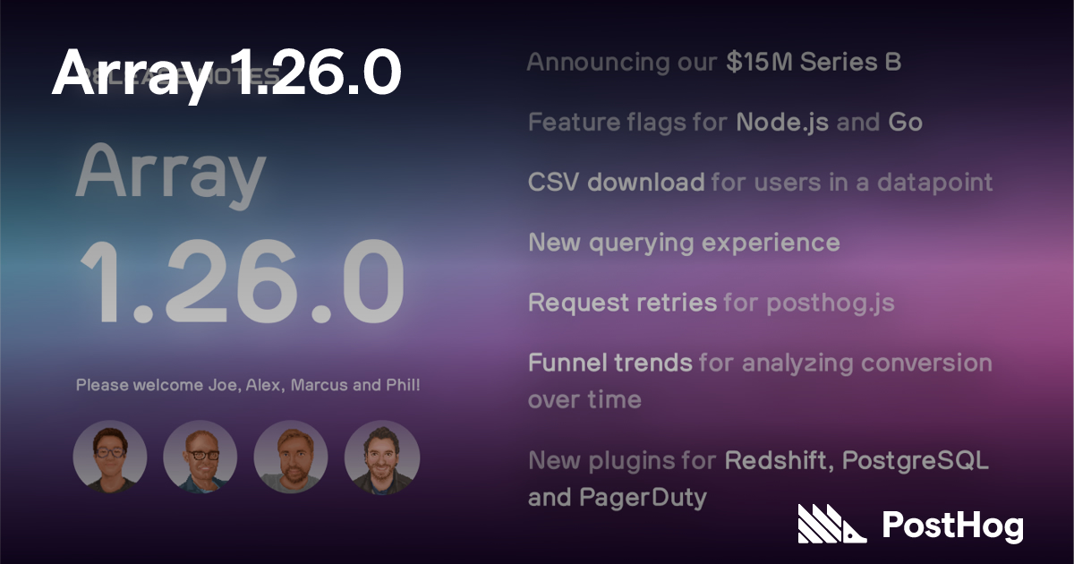Array 1.26.0 - PostHog