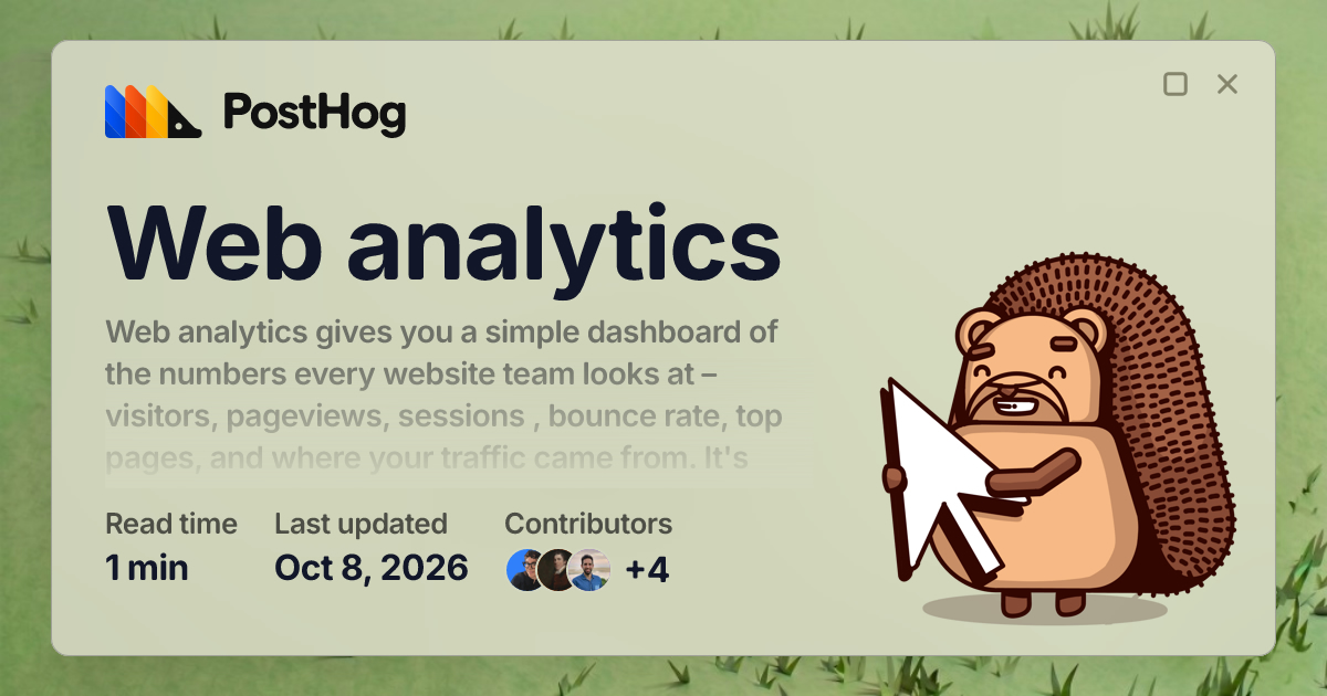 Web analytics - Docs - PostHog