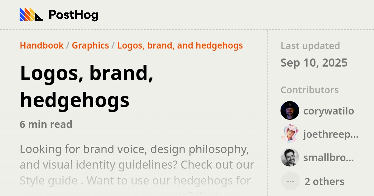 PostHog Brand Assets preview