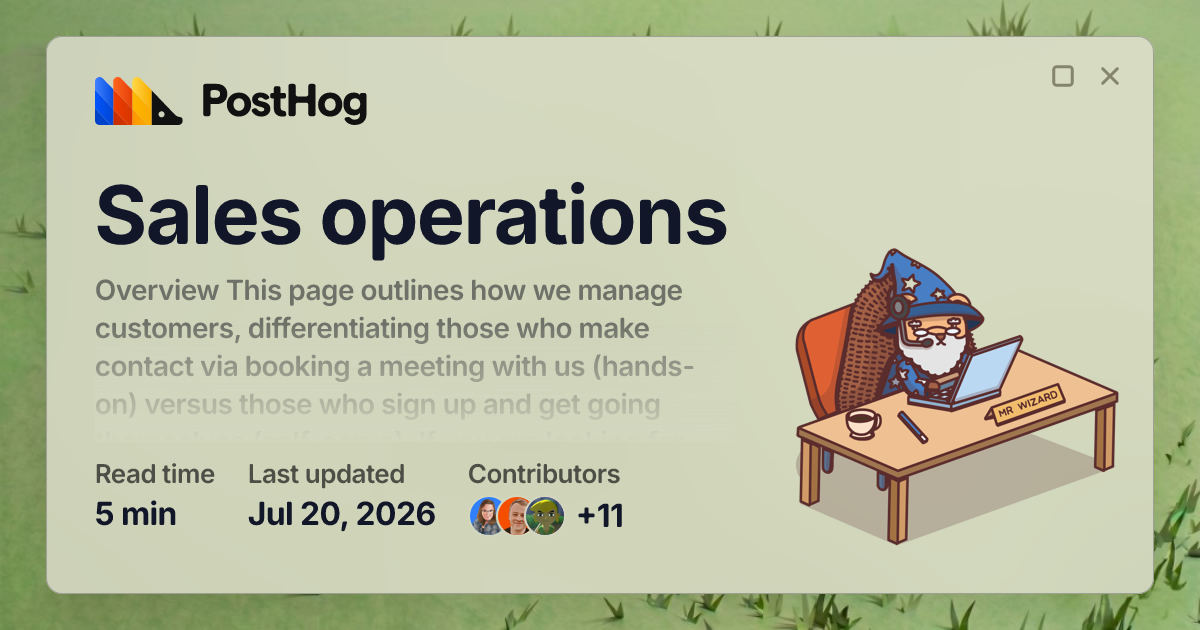 Sales operations - Handbook - PostHog